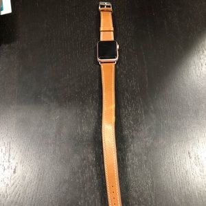 38mm Apple Watch double long leather band.